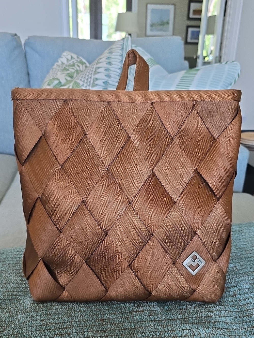 NWOT MAGGIE BAGS Woven Satin Brown Backpack - Men